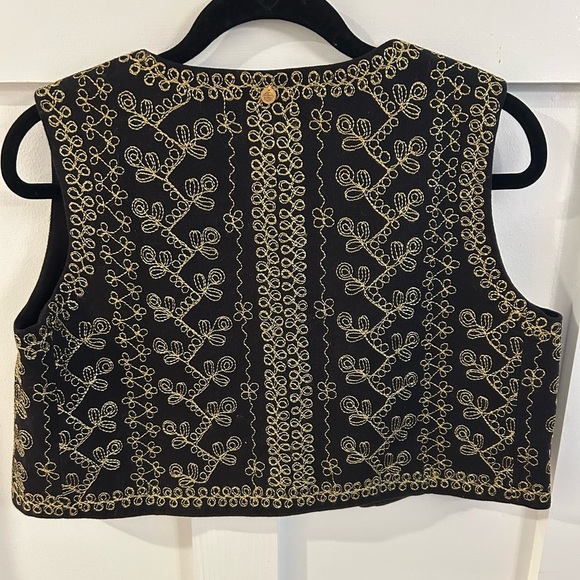 Antik Batik Oriane Gilet gold embroidered Vest - Picture 8 of 11